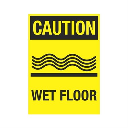 Caution Wet Floor 10" x 14" Graphic Sign